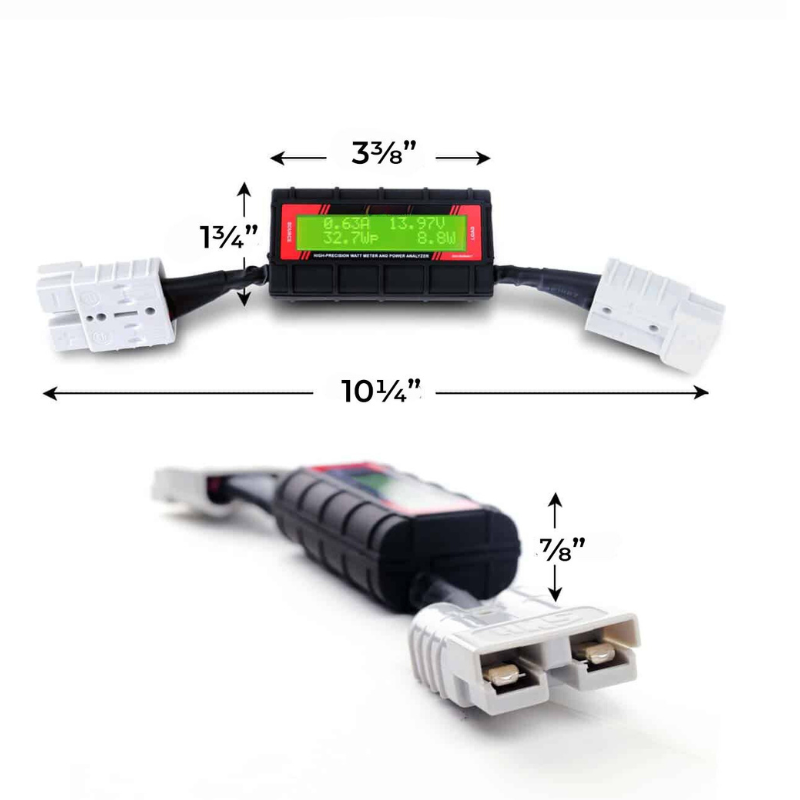 New Arrival Anderson Connector Style Waterproof Dc Digital Amp Watt Meter Power Quality Analyzer