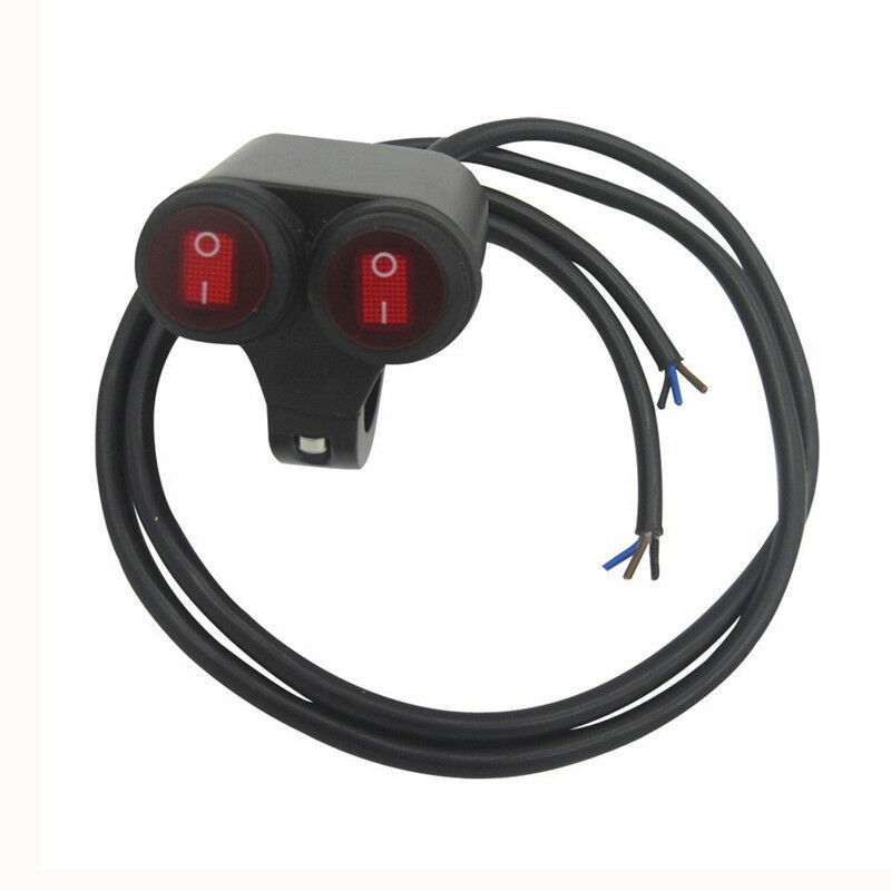 motorcycle switch 12v 10A Motorcycle CNC alloy on-off rocker Switches 22mm 25mm Handlebar headlight Switch kit