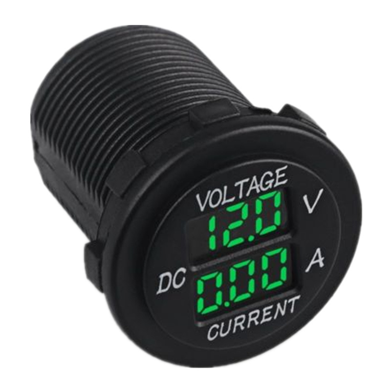 Car Motorcycle DC 12V 24V Amp Volt Meter Gauge Dual LED Digital Voltmeter Ammeter