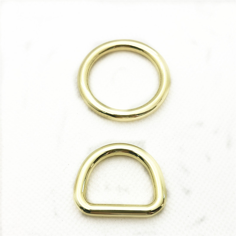 13MM Custom Color Nickel Rose Gold Bronze Metal D-Rings Loop Buckle Bag Making Accessories D Rings Hardware for Handbags