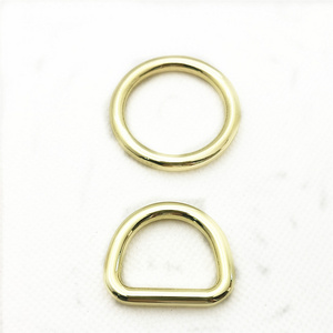 13MM Custom Color Nickel Rose Gold Bronze Metal D-Rings Loop Buckle Bag Making Accessories D Rings Hardware for Handbags