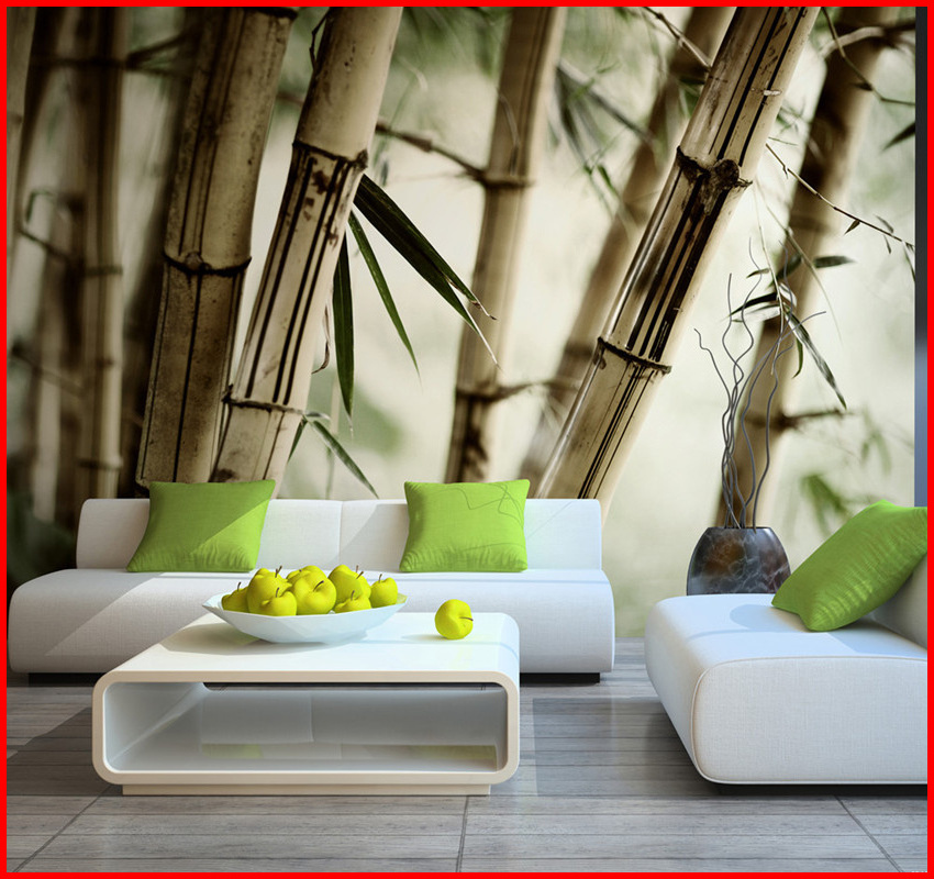 Digital Printing Non-woven wallpaper with a pattern of bamboo