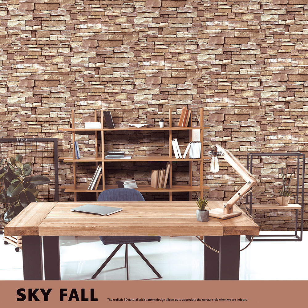 Realistic Brick Design PVC 3D Wallpaper for Walls Brick