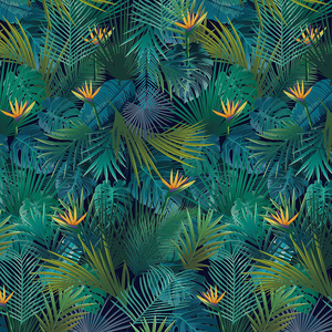 Custom Wallpaper Murals 3D Wall Tropical Wallpaper Green Rain Forest