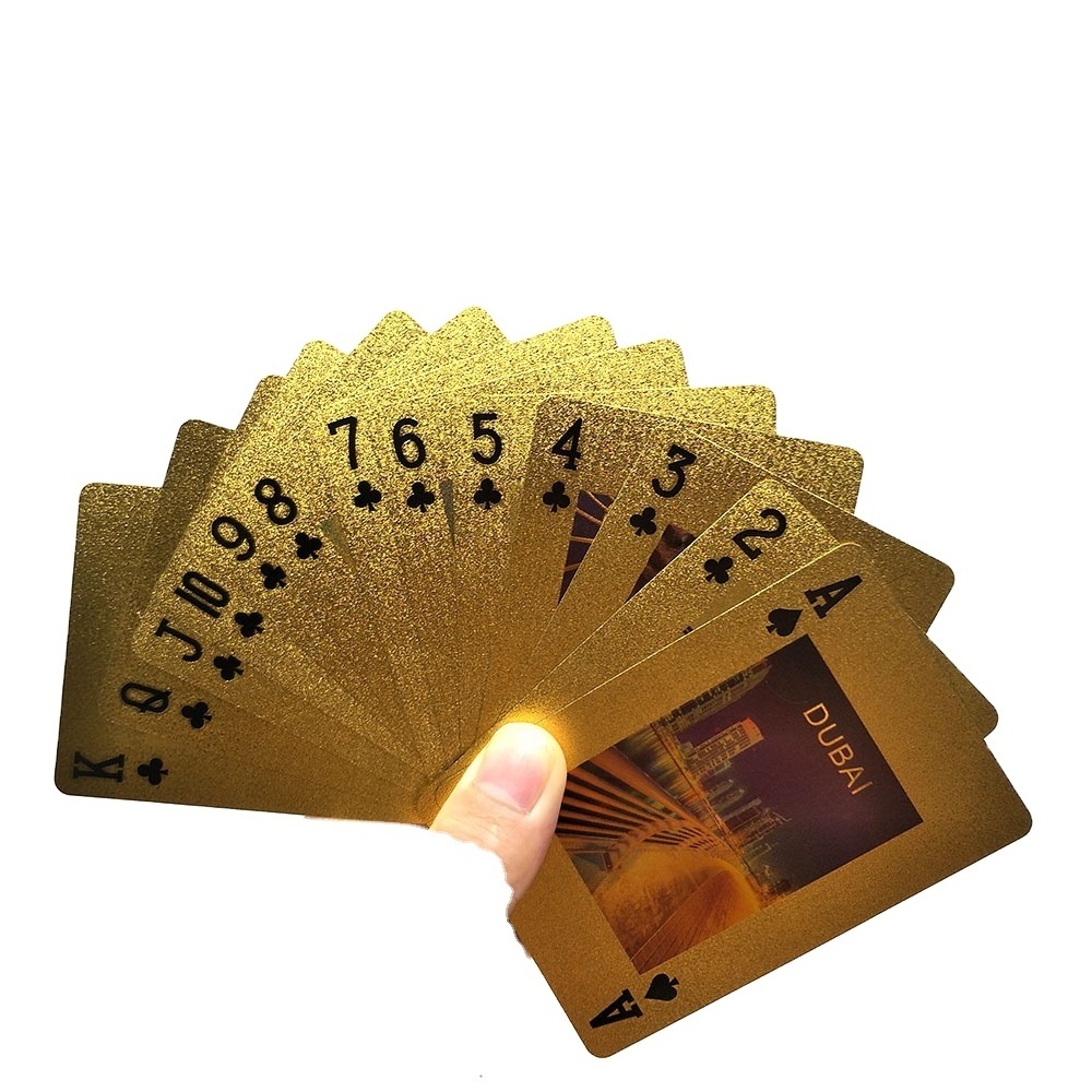 Creative Gold PVC Waterproof Poker Game Playing Cards