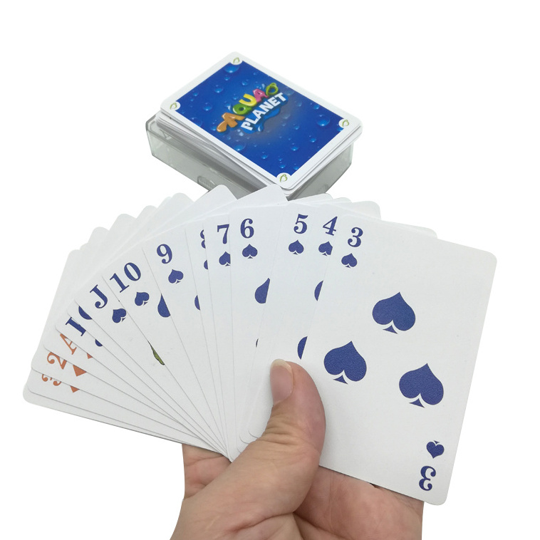 Customized Logo Poker Playing Cards PVC Waterproof Advertising Plastic Sublimation Poker Cards for Game