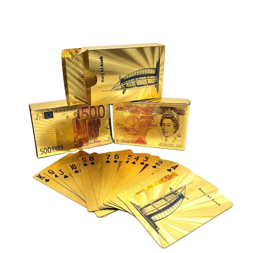 Creative Gold PVC Waterproof Poker Game Playing Cards