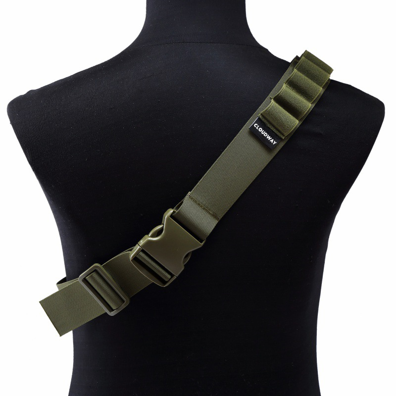 Cartridge Belt Holder Holds 20 50 Cartridges Black Heavy-Duty 2-inch Webbing Cartridge Belt Holder