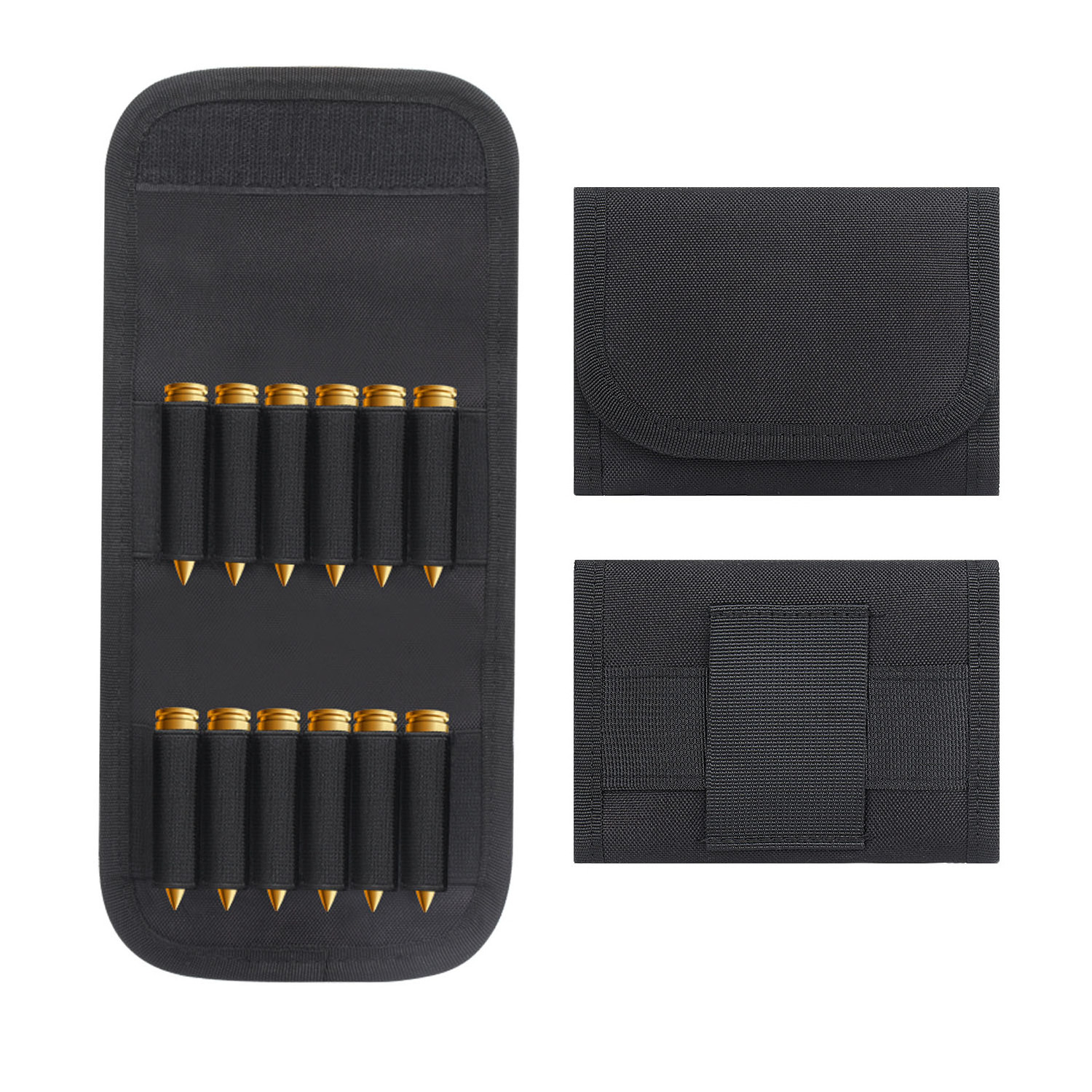 Tactical 12 Rounds Ammo Pouch Molle Foldable Carrier Bag Bullet Shell Holder Cartridge Hunting Accessories