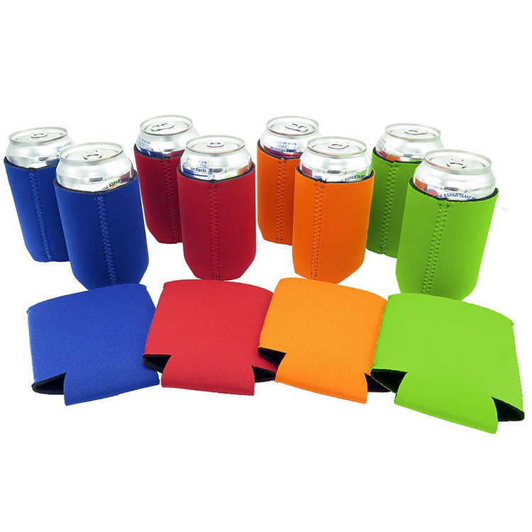 Can Cooler Custom Portable Premium Neoprene Foam Collapsible Folding 375ml Beer Can Cooler Holder Sleeves