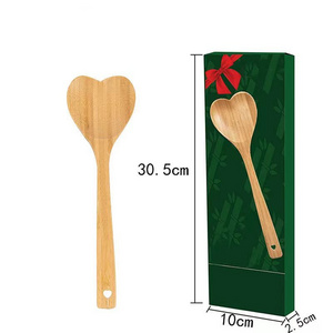 Hand-carved Creative Honeycomb Mixing Spoon Wooden Heart Shaped Spoon Kitchenware for Cooking with Love