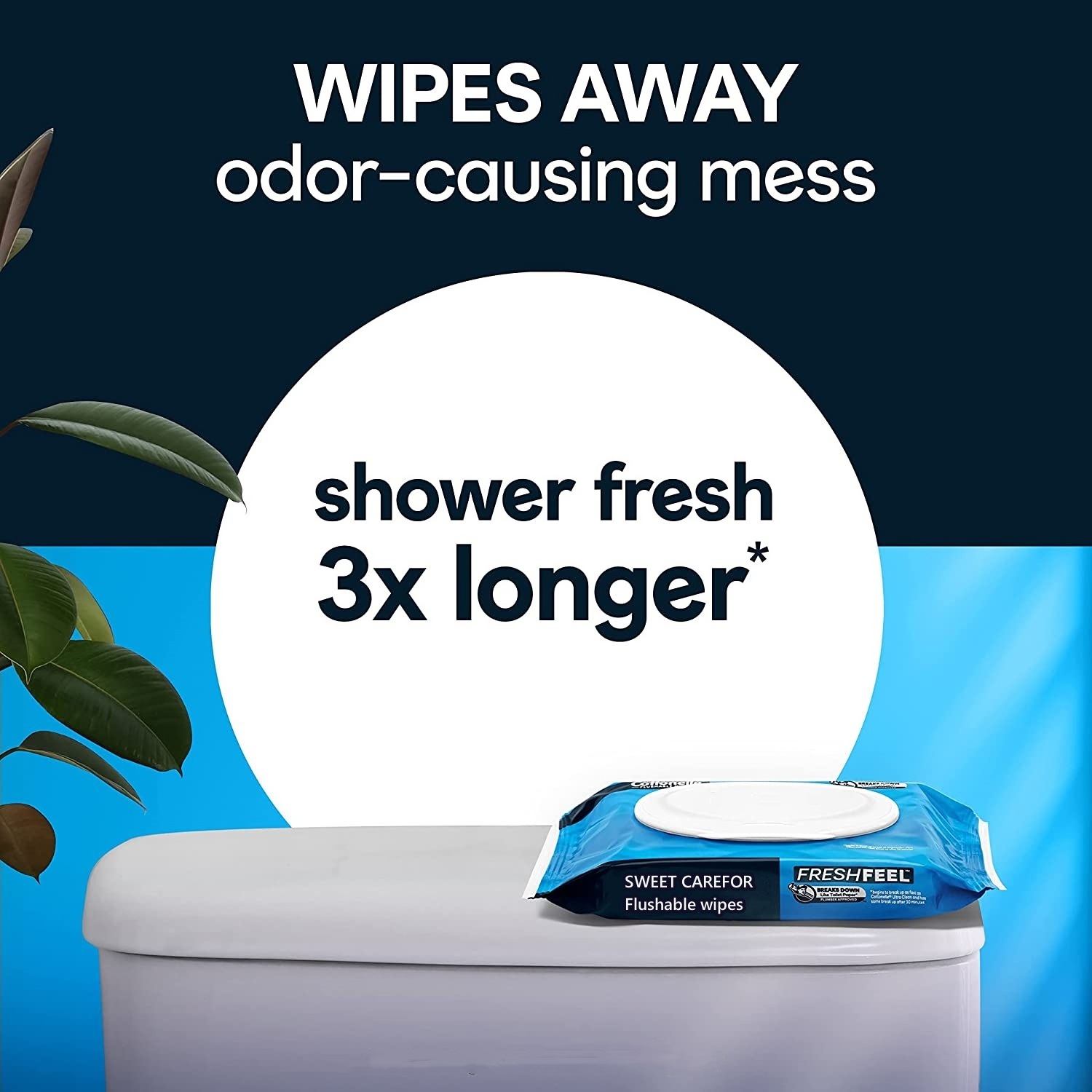 Fresh Feel Flushable Wet Toilet Wipes Adult Wet Wipes Cleaning Wipes for Daily Care