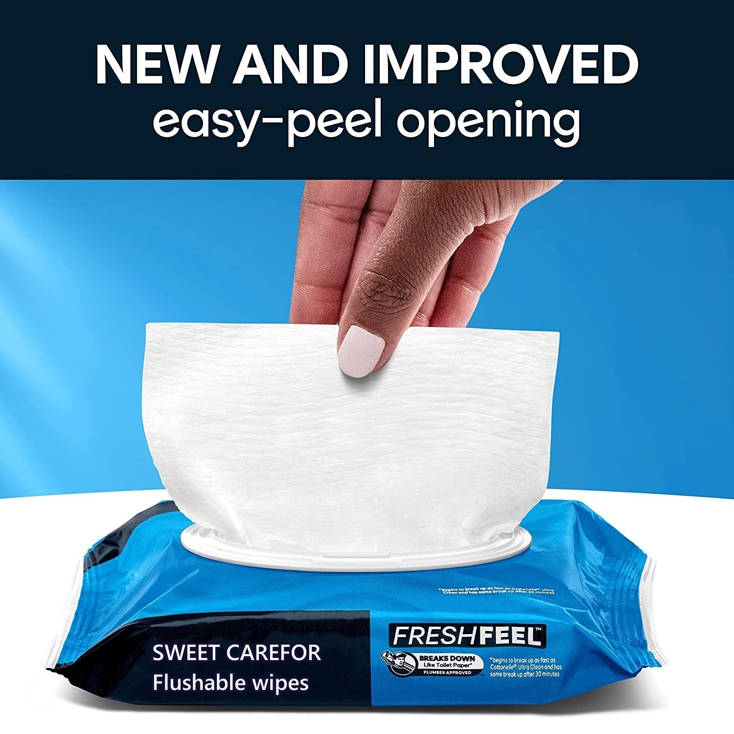 Fresh Feel Flushable Wet Toilet Wipes Adult Wet Wipes Cleaning Wipes for Daily Care