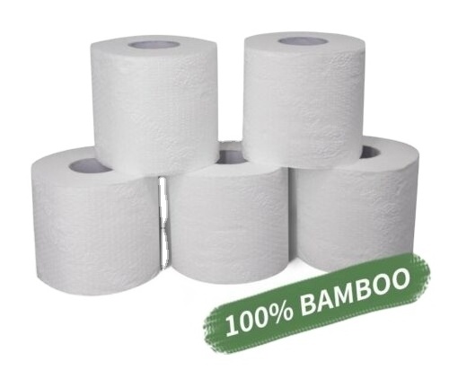 Biodegradable Eco Friendly Bath Tissue with Soft Quick Dissolving 2 Ply Sheets Bamboo Toilet Paper Septic Safe