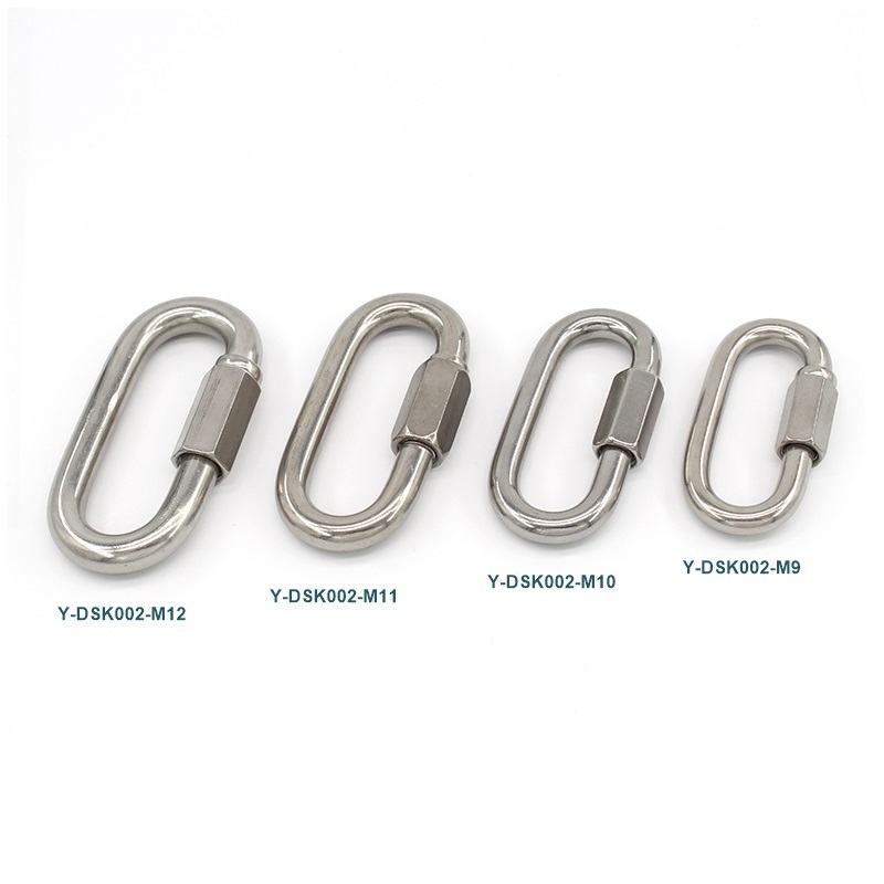 Manufacture Handmade Oval Screw Hook Quick Link Chain Connector Carabiner Clip With Nuts