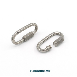 Manufacture Handmade Oval Screw Hook Quick Link Chain Connector Carabiner Clip With Nuts