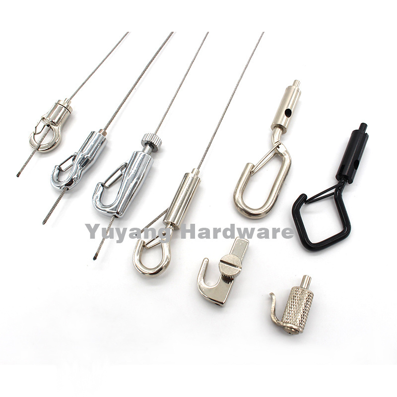 High end customized black ceiling hangers fixing suspension cable hanging system kits hanging kits