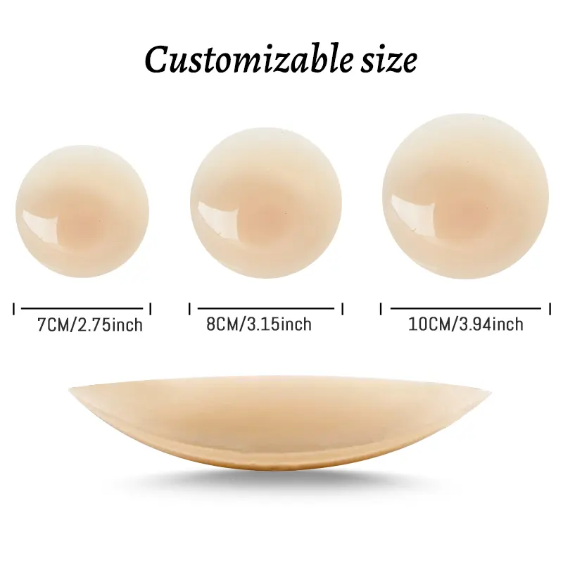 Dongguan YZH Medical-Grade Seamless Silicone Nipple Covers Comfortable Padded Reusable Sexy Invisible Women's Nipple Covers