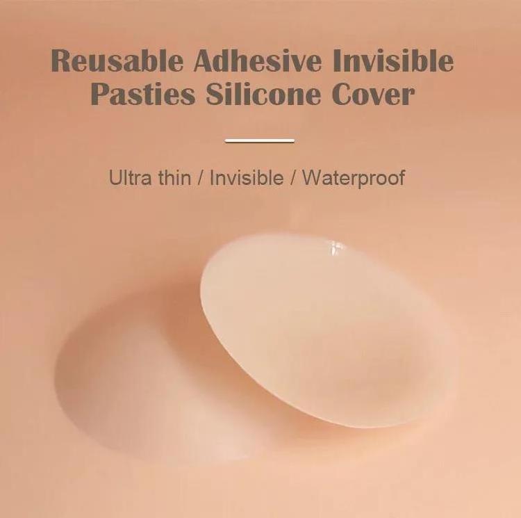 8cm Nipple Cover Sexy Women Breast Pasties Self Adhesive Silicone Pad Invisible Reusable Waterproof 3.2 Inch Round Nude In Stock