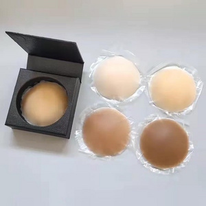 8cm Nipple Cover Sexy Women Breast Pasties Self Adhesive Silicone Pad Invisible Reusable Waterproof 3.2 Inch Round Nude In Stock