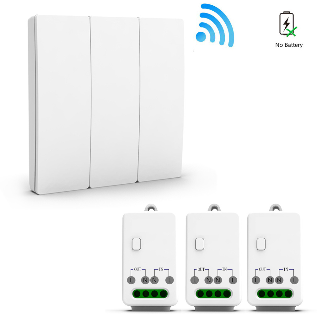 Wireless Light Kinetic Switch Self-powered Hot Sale Smart Home No Battery No Wiring Remote Control Function