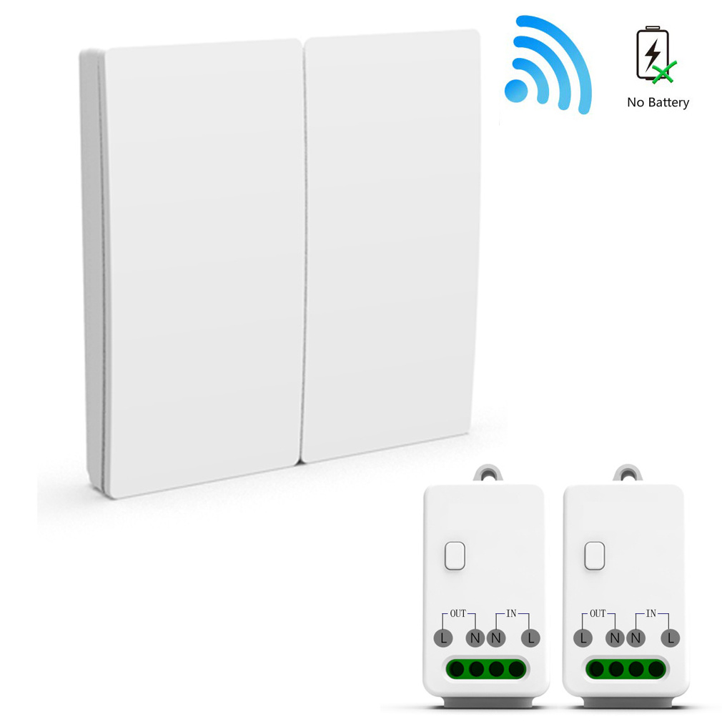 Wireless Light Kinetic Switch Self-powered Hot Sale Smart Home No Battery No Wiring Remote Control Function