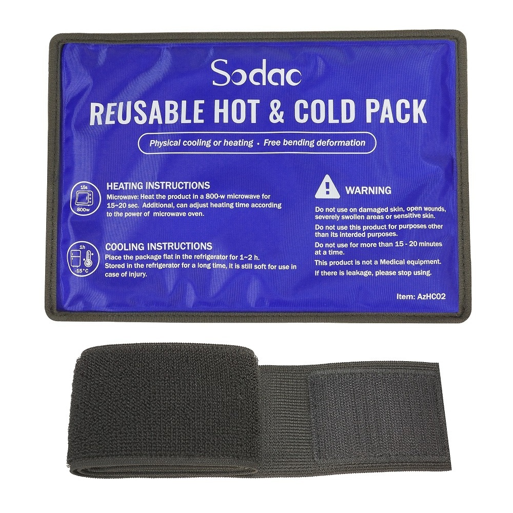 Reusable Hot Cold Compress Therapy Ice Pack Hot and Cold Gel Ice Pack Wrap for Body Care Injuries Pain Relief Physical Therapy