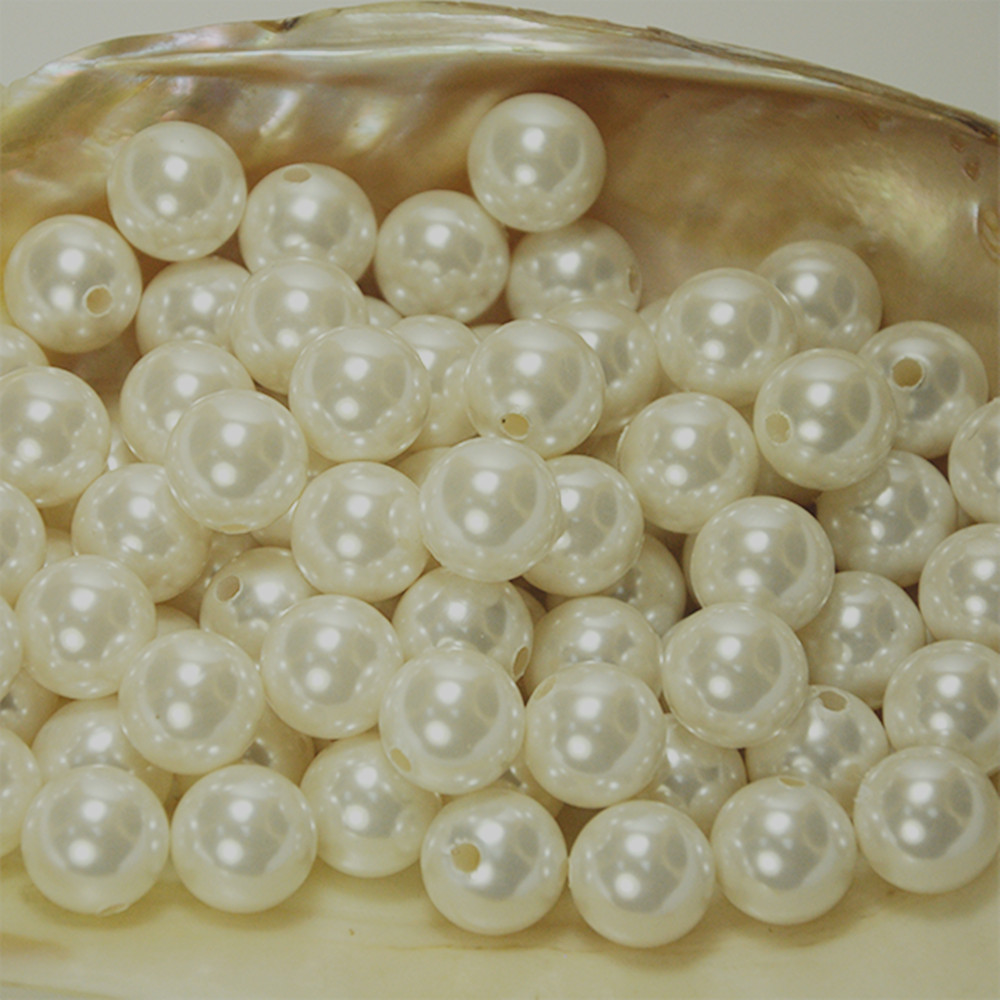 Multi Size White Beads Handmade Factory Price Imitation Loose Pearl In Bulk