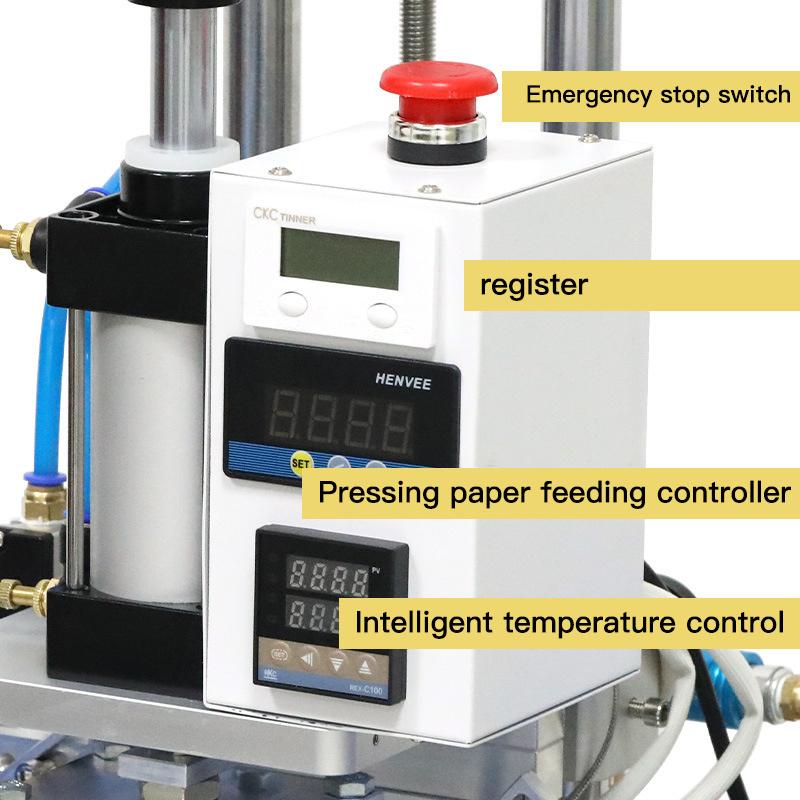 Semi automatic small pneumatic leather stamping and embossing logo logo PU wood imprinting machine