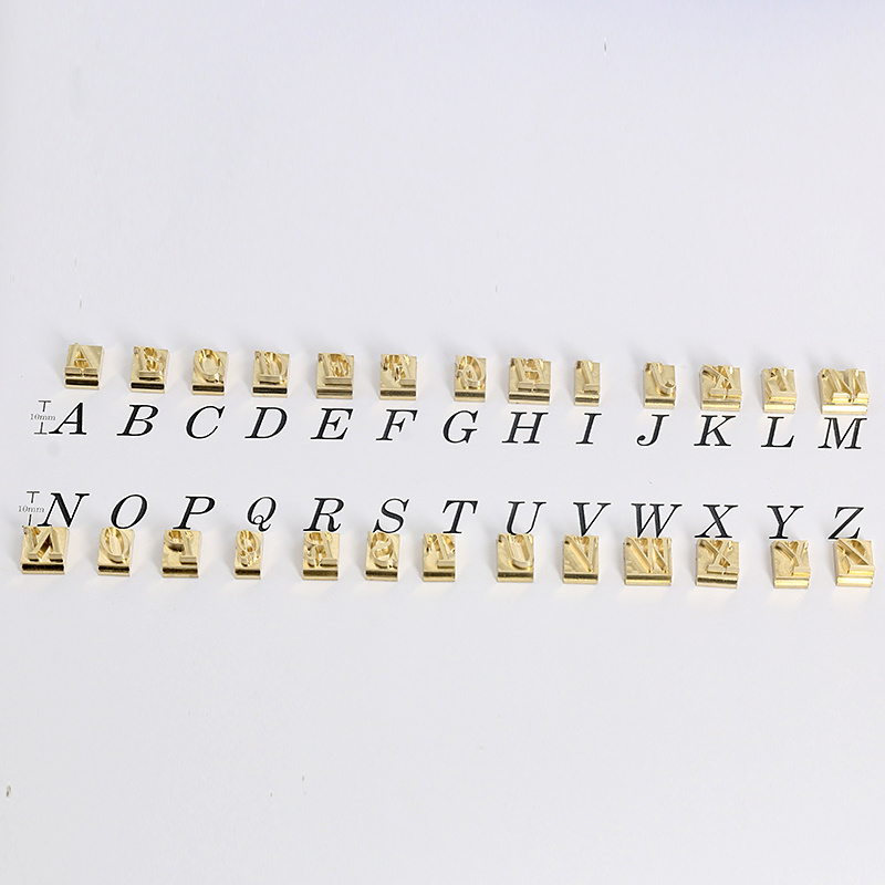 Custom Brass Letters Alphabet  Mold Stamping Copper Set 6mm 8mm Letters Symbol Numbers Letters Mold For Hot Stamping