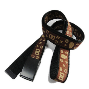 Fashion fabric polyester satin woven design logo custom strap weaving belt