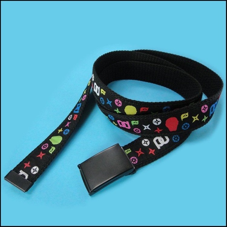 Fashion fabric polyester satin woven design logo custom strap weaving belt