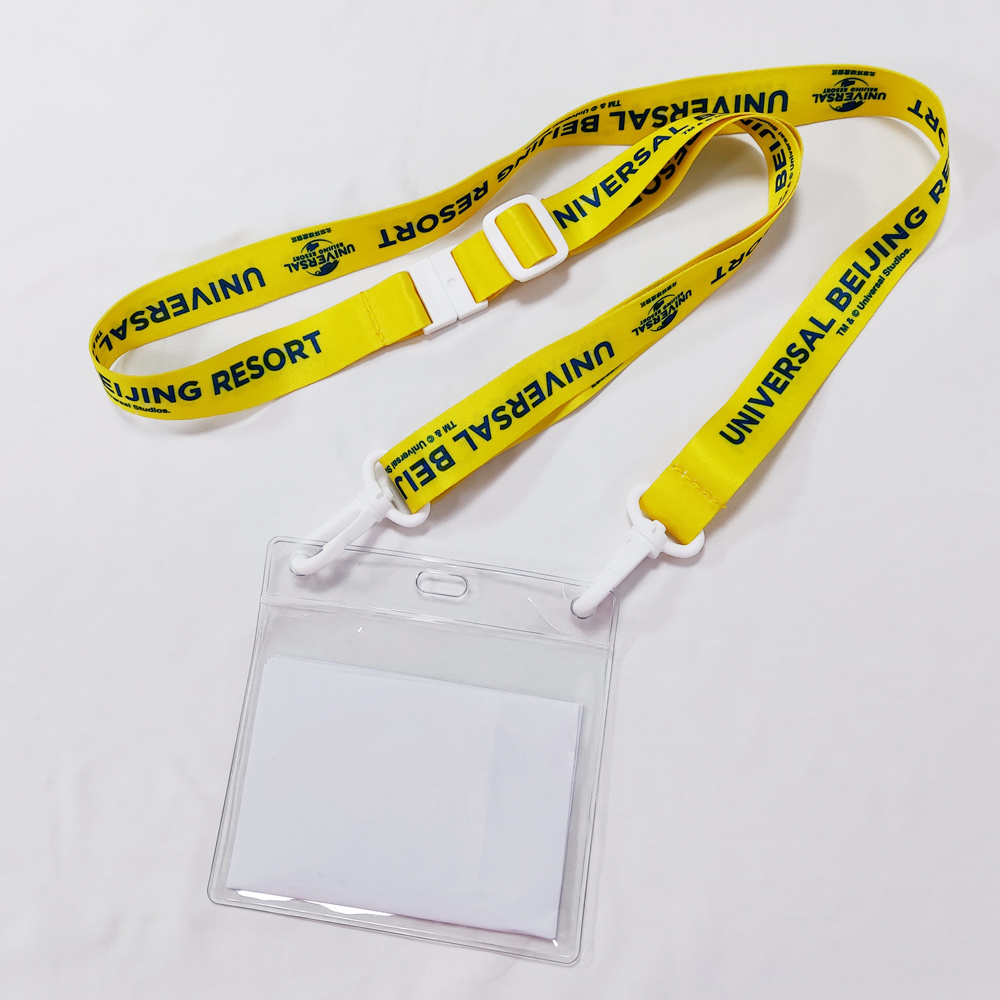 Wholesale Two hook Name Badge Holder ID Tag Student Polyester Lanyard with ID card badge holder