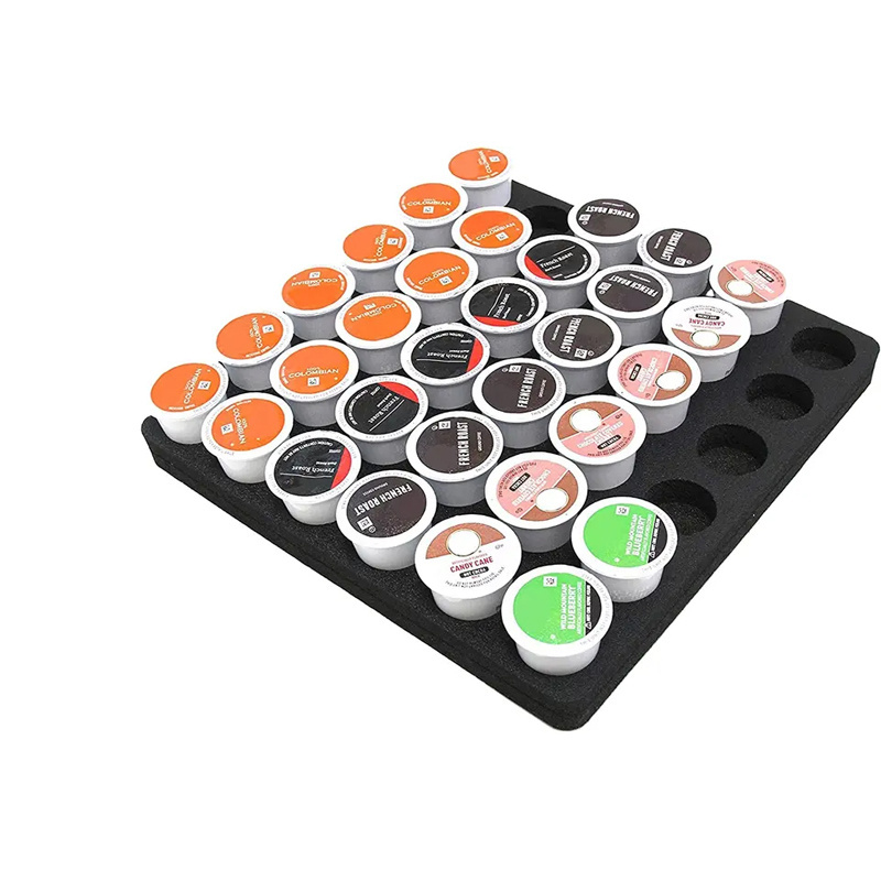 Wholesale price Custom EVA Waterproof Coffee Pod Storage Organizer Tray Drawer Eva Foam Insert for Kitchen Office eva insert