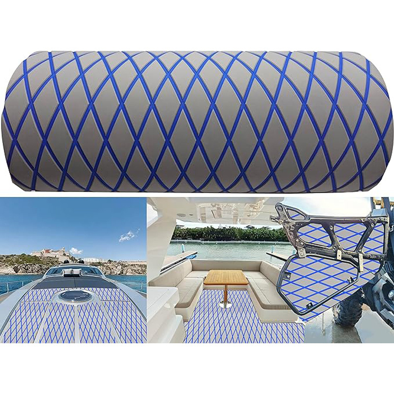 Custom Boat Flooring EVA mat Foam Boat Decking Marine Mat Non-Slip Self-Adhesive Flooring Sheet EVA deck foam