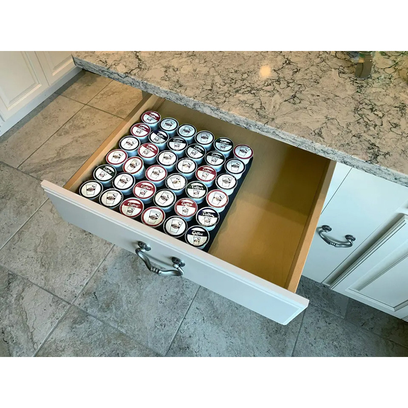 Wholesale price Custom EVA Waterproof Coffee Pod Storage Organizer Tray Drawer Eva Foam Insert for Kitchen Office eva insert