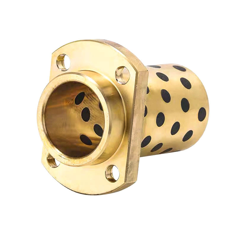 Graphite copper sleeve self-lubricating oil free copper bush bearing Wear resistant high force brass linear sliding guide bush