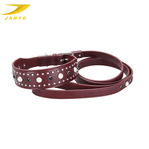 Fashionable Cool Customized Pet Accessory Durable Collar dog Retro Strong Pet Leash And Collar