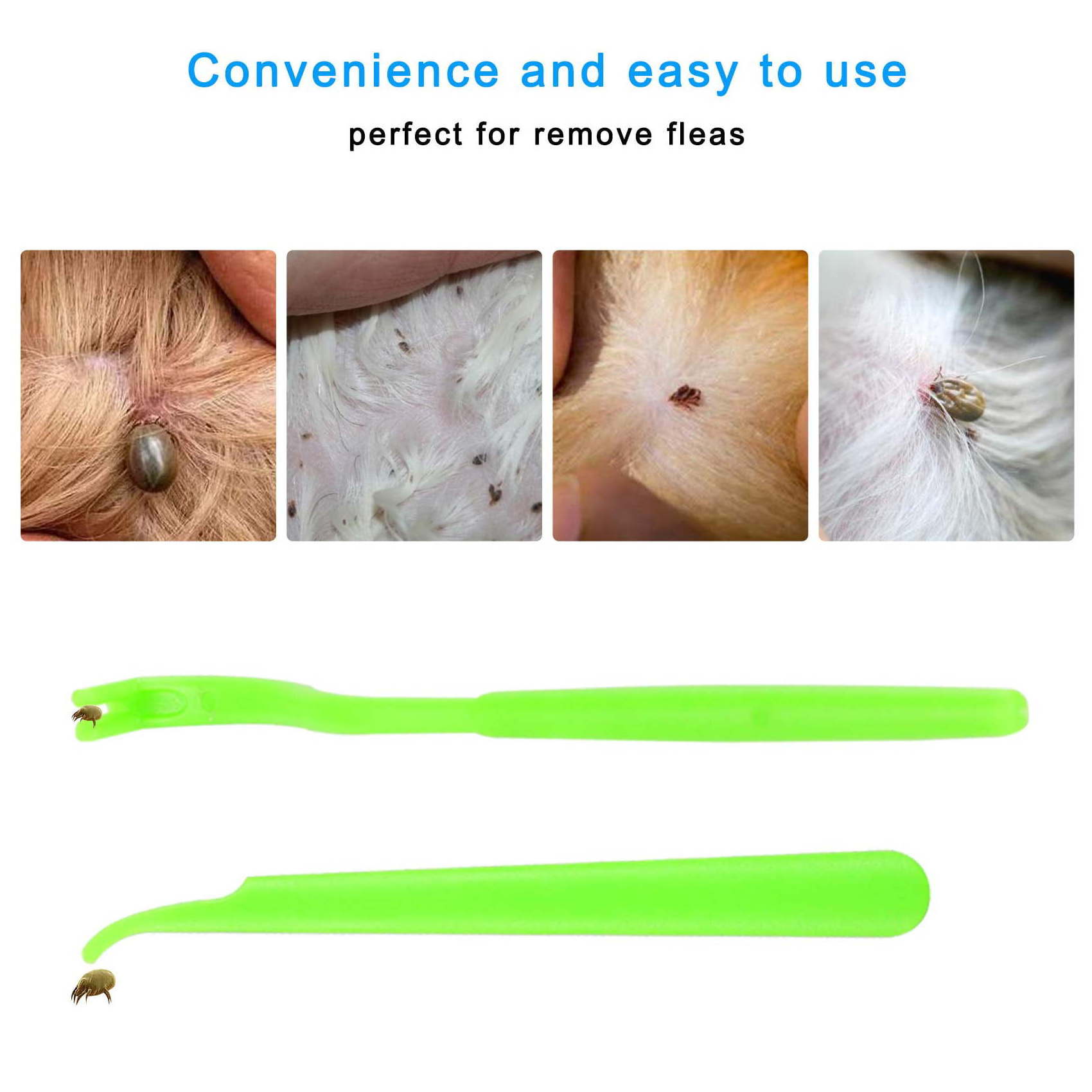 wholesale 7 Pcs Pet Flea Lice Comb Dog Grooming Comb Stainless Steel Tick Combs Lice Remover Brush for Dog Cat