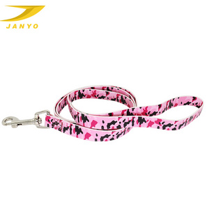 Wholesale Customized Nameplate Personalized PVC heat printing dog leash and collar Set