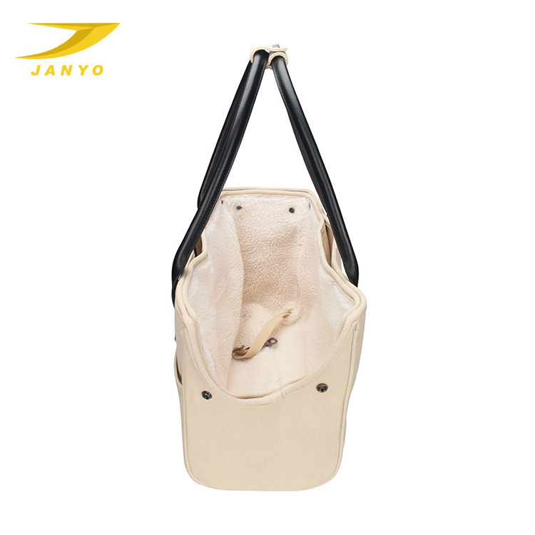 Portable pet dog cat travel carrier pet waterproof canvas tote bag for outdoor