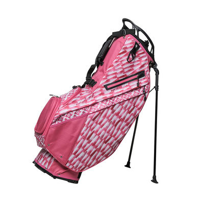 14 divider designer nylon waterproof ladies pink golf cart bags for women lightweight custom golf stand bags