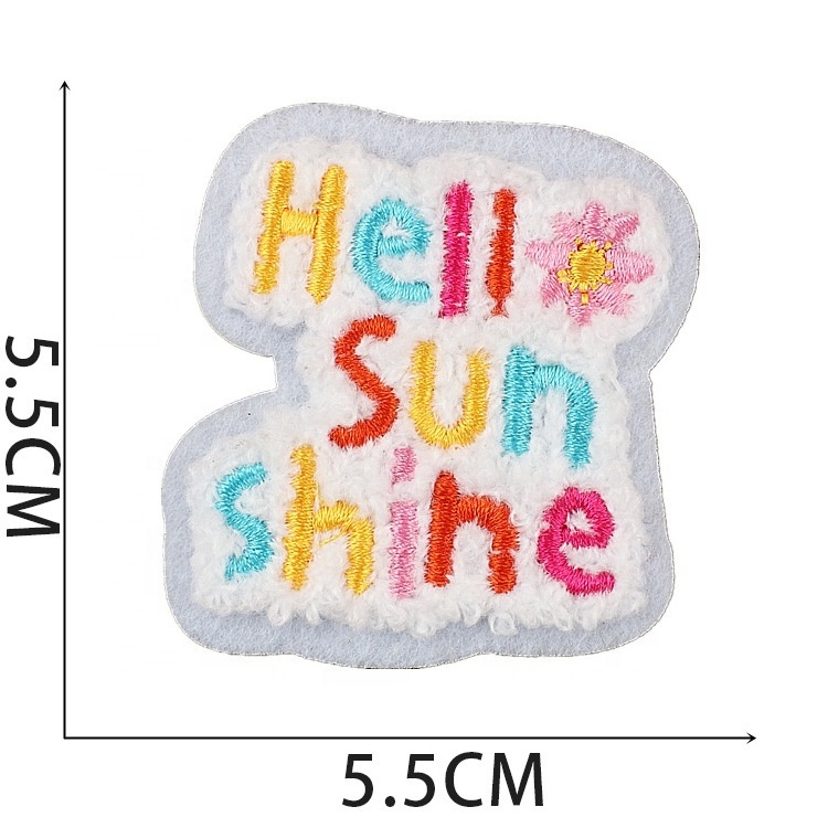 Make Up Cosmetic Travel Bag Sunny Day And Fluffy Dinosaur Chenille Patches For bags