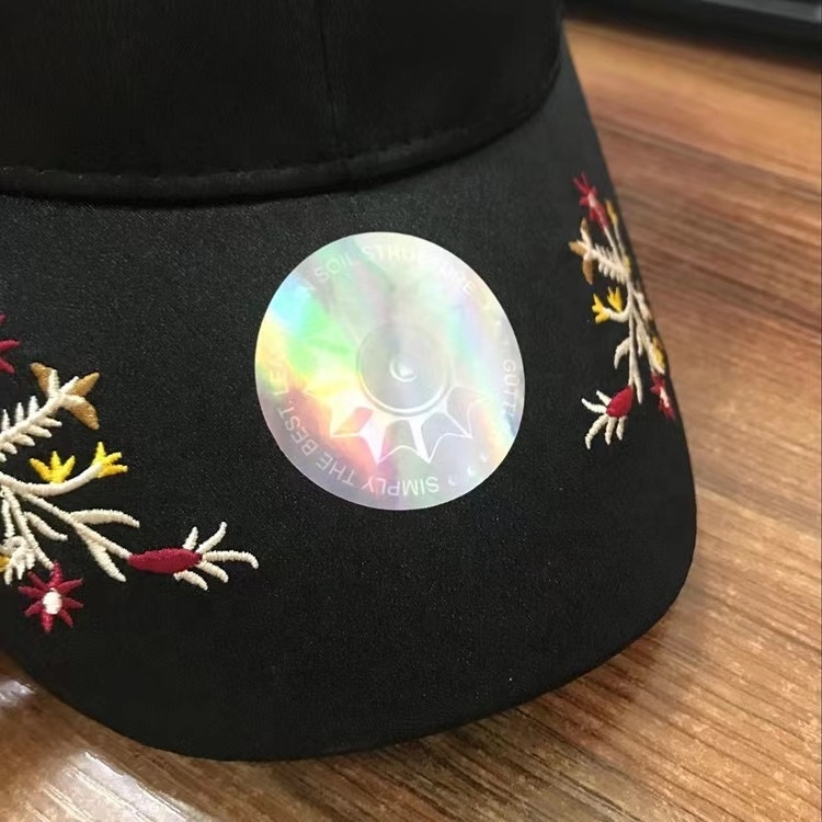 Factory Customized high quality laser colorful round stickers cheap stickers for hats