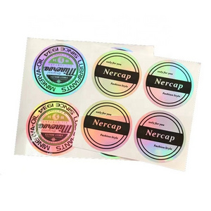 Factory Customized high quality laser colorful round stickers cheap stickers for hats