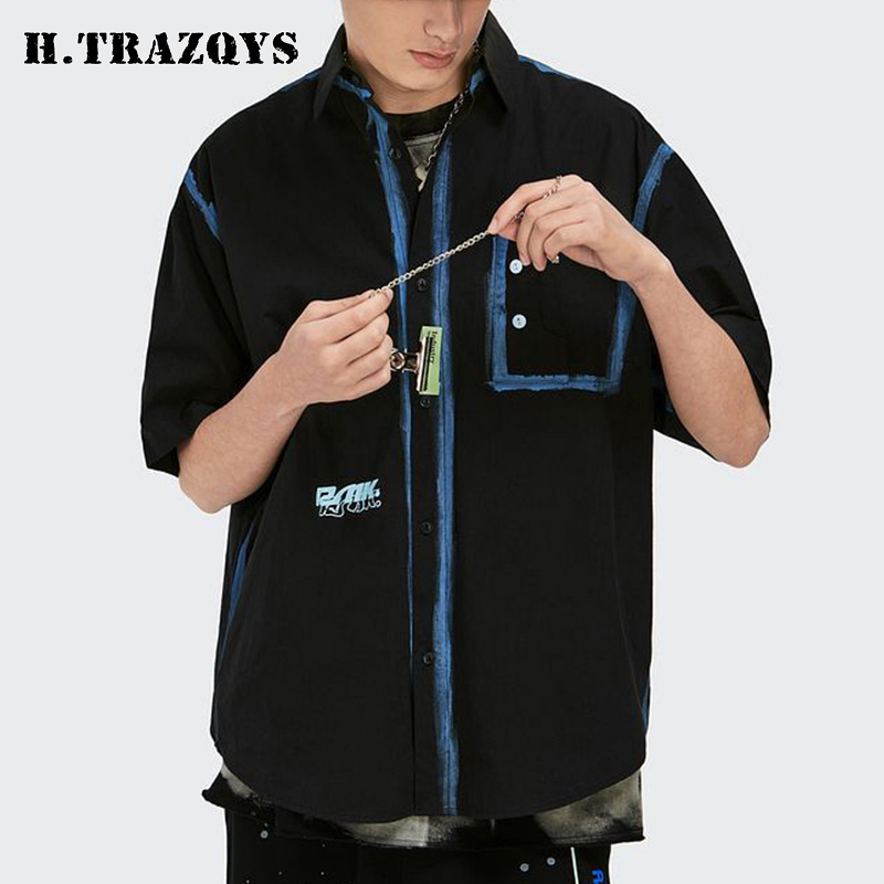 ZEKA OEM Button Shirt Short Sleeve Cotton Polyester Shirt Logo Custom Men Button Up Dress Shirt