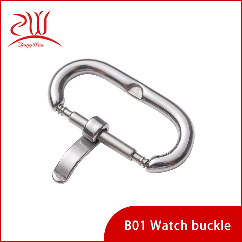 Manufacturer Wholesales Stainless Steel 18mm Oval Watch Clasp Buckle Men's Smart Watch Spring Buckle