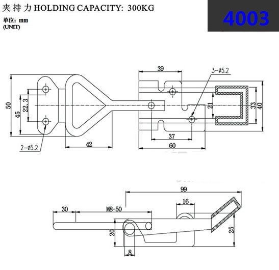 4001 4002 4003 Solid Toggle Latch Clamp Metal Adjustable Door Cabinet Box Case Toggle Latch Heavy Duty Hand Tool