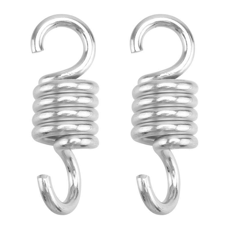 Hammock Chair Hanging Porch Swing Spring Heavy Duty Stainless Steel Hammock Swing Hardware 6.7mm Dual Swivel Hooks