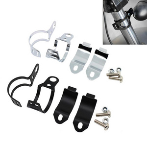 1 pair Motorcycle Turn Signals Relocation Fork Clamps Mount Light Holder lamp mount Bracket for 30MM-45MM front fork